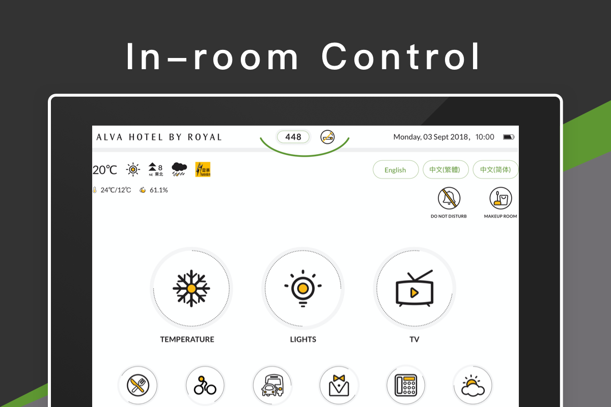 Hotel Alva in-room control app